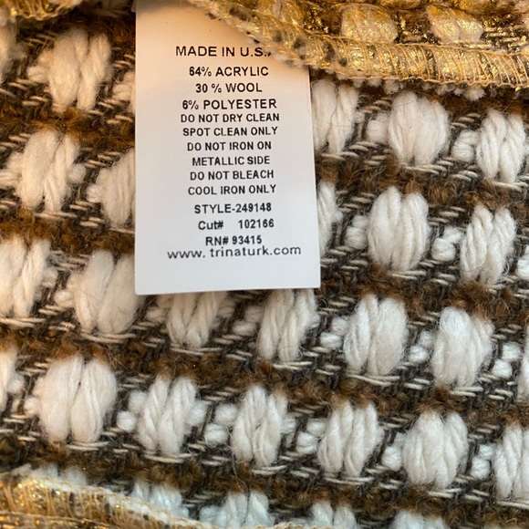 Trina Turk tweed fringe blazer - Picture 4 of 4